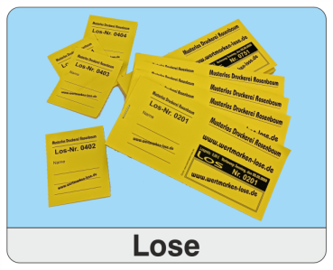 1000 Große Lose 14,9 x 6,8cm - einseitiger Druck 1/0 Schwarz [[-inkl.-Gestaltungsservice-]]